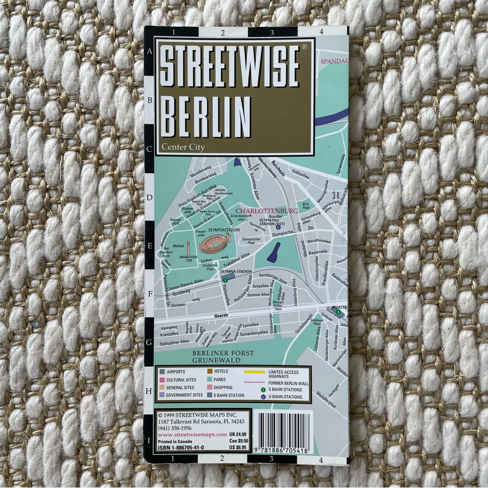 Streetwise Berlin Street Map City Folded Laminated Germany